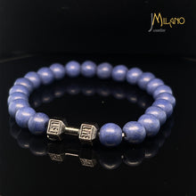 Lade das Bild in den Galerie-Viewer, Elastischer Fitness Kugelarmband mit hantelförmigen Legierungsanhänger (Edelstahl) in verschiedenen Farben