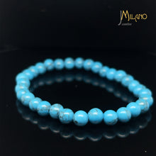 Lade das Bild in den Galerie-Viewer, Geflochtene Kugelarmband 2 Satz türkis-blaue Natursteine