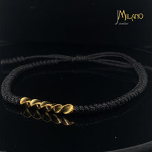 Lade das Bild in den Galerie-Viewer, Geflochtene Kugelarmband 2 Satz mit 10 vergoldeten Steinen in matt und glänzend