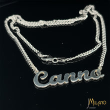 Lade das Bild in den Galerie-Viewer, Individuelle 925er Silber Namenskette - Elegante Schriftart