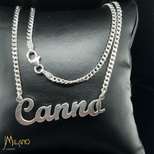 Lade das Bild in den Galerie-Viewer, Individuelle 925er Silber Namenskette - Elegante Schriftart