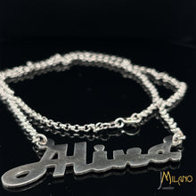 Lade das Bild in den Galerie-Viewer, Individuelle 925er Silber Namenskette - Elegante Schriftart