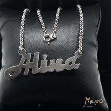 Lade das Bild in den Galerie-Viewer, Individuelle 925er Silber Namenskette - Elegante Schriftart