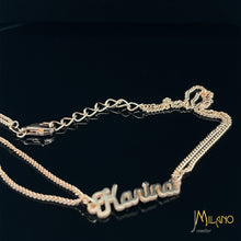 Lade das Bild in den Galerie-Viewer, Individuelle 585er Gold Namensarmband - Elegante Schriftart