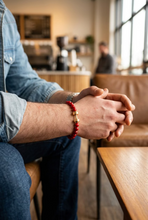Lade das Bild in den Galerie-Viewer, Elastischer Fitness Kugelarmband mit hantelförmigen Legierungsanhänger (Edelstahl) in verschiedenen Farben