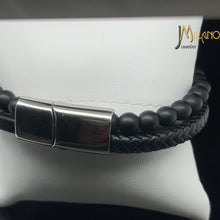 Lade das Bild in den Galerie-Viewer, Kugel-Lederband mit Gravur-Platte (Edelstahl) in verschiedenen Farben inkl. kostenlose Gravur
