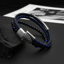 Lade das Bild in den Galerie-Viewer, Kugel-Lederband mit Gravur-Platte (Edelstahl) in verschiedenen Farben inkl. kostenlose Gravur