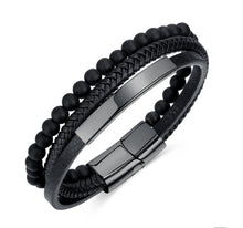 Lade das Bild in den Galerie-Viewer, Kugel-Lederband mit Gravur-Platte (Edelstahl) in verschiedenen Farben inkl. kostenlose Gravur