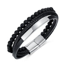 Lade das Bild in den Galerie-Viewer, Kugel-Lederband mit Gravur-Platte (Edelstahl) in verschiedenen Farben inkl. kostenlose Gravur