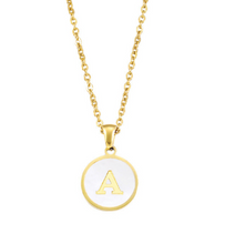 Lade das Bild in den Galerie-Viewer, Alphabet | Buchstabe Edelstahl Halskette vergoldet