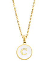 Lade das Bild in den Galerie-Viewer, Alphabet | Buchstabe Edelstahl Halskette vergoldet