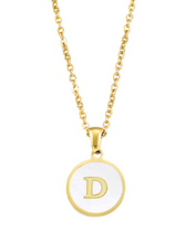 Lade das Bild in den Galerie-Viewer, Alphabet | Buchstabe Edelstahl Halskette vergoldet