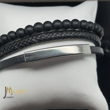 Lade das Bild in den Galerie-Viewer, Kugel-Lederband mit Gravur-Platte (Edelstahl) in verschiedenen Farben inkl. kostenlose Gravur