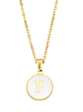 Lade das Bild in den Galerie-Viewer, Alphabet | Buchstabe Edelstahl Halskette vergoldet