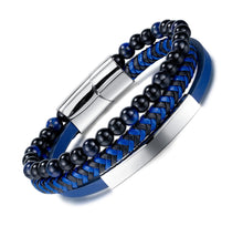 Lade das Bild in den Galerie-Viewer, Kugel-Lederband mit Gravur-Platte (Edelstahl) in verschiedenen Farben inkl. kostenlose Gravur