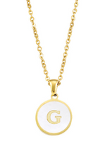 Lade das Bild in den Galerie-Viewer, Alphabet | Buchstabe Edelstahl Halskette vergoldet