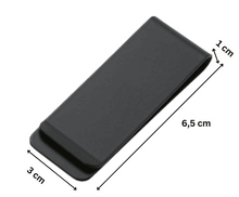 Lade das Bild in den Galerie-Viewer, Edelstahl Geldklammer Schwarz + (kostenlose) Gravur