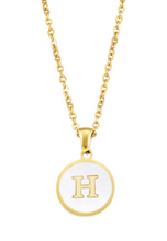 Lade das Bild in den Galerie-Viewer, Alphabet | Buchstabe Edelstahl Halskette vergoldet