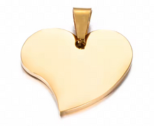 Lade das Bild in den Galerie-Viewer, Edelstahl Herzanhänger mit persönlicher Gravur