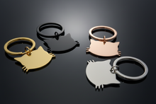 Lade das Bild in den Galerie-Viewer, Katzen-Schlüsselanhänger aus Edelstahl mit Gravur – Eleganter Charm