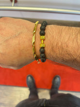 Lade das Bild in den Galerie-Viewer, Herrenschmuck | Gliederarmband (Edelstahl) in Schwarz/Silber/Vergoldet Farben
