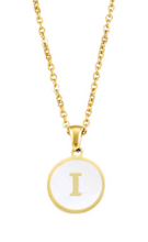 Lade das Bild in den Galerie-Viewer, Alphabet | Buchstabe Edelstahl Halskette vergoldet