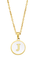 Lade das Bild in den Galerie-Viewer, Alphabet | Buchstabe Edelstahl Halskette vergoldet