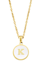 Lade das Bild in den Galerie-Viewer, Alphabet | Buchstabe Edelstahl Halskette vergoldet