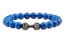 Lade das Bild in den Galerie-Viewer, Elastischer Fitness Kugelarmband mit hantelförmigen Legierungsanhänger (Edelstahl) in verschiedenen Farben