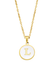 Lade das Bild in den Galerie-Viewer, Alphabet | Buchstabe Edelstahl Halskette vergoldet