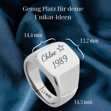 Lade das Bild in den Galerie-Viewer, NEU| Siegelring Edelstahl inkl. Gravur