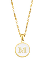 Lade das Bild in den Galerie-Viewer, Alphabet | Buchstabe Edelstahl Halskette vergoldet