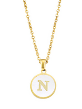 Lade das Bild in den Galerie-Viewer, Alphabet | Buchstabe Edelstahl Halskette vergoldet