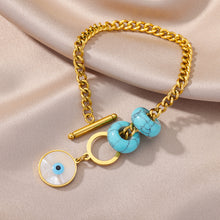 Lade das Bild in den Galerie-Viewer, Nazar Armband vergoldet + Zirkonia