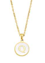 Lade das Bild in den Galerie-Viewer, Alphabet | Buchstabe Edelstahl Halskette vergoldet