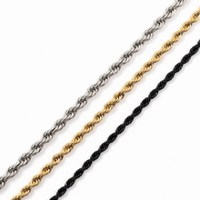 Lade das Bild in den Galerie-Viewer, Herrenkette | Halskette Seil form in Edelstahl