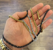 Lade das Bild in den Galerie-Viewer, Herrenkette | Halskette Seil form in Edelstahl