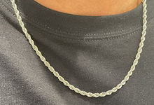Lade das Bild in den Galerie-Viewer, Herrenkette | Halskette Seil form in Edelstahl