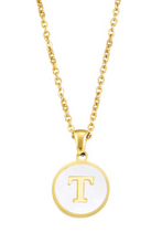 Lade das Bild in den Galerie-Viewer, Alphabet | Buchstabe Edelstahl Halskette vergoldet