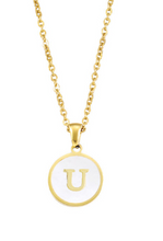 Lade das Bild in den Galerie-Viewer, Alphabet | Buchstabe Edelstahl Halskette vergoldet