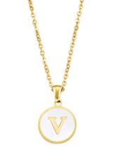 Lade das Bild in den Galerie-Viewer, Alphabet | Buchstabe Edelstahl Halskette vergoldet