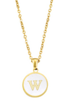 Lade das Bild in den Galerie-Viewer, Alphabet | Buchstabe Edelstahl Halskette vergoldet