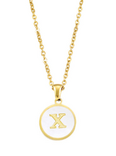 Lade das Bild in den Galerie-Viewer, Alphabet | Buchstabe Edelstahl Halskette vergoldet