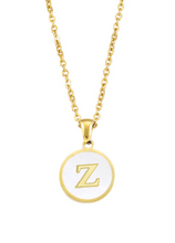 Lade das Bild in den Galerie-Viewer, Alphabet | Buchstabe Edelstahl Halskette vergoldet