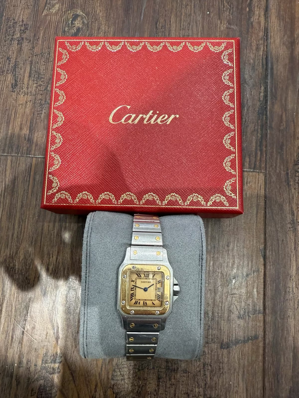 CARTIER Santos -Edelstahl / Gold * 24mm * Quartz