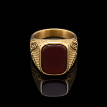 Lade das Bild in den Galerie-Viewer, Innenseite vergoldet Rot-Onyx