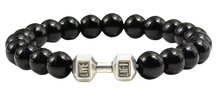 Lade das Bild in den Galerie-Viewer, Elastischer Fitness Kugelarmband mit hantelförmigen Legierungsanhänger (Edelstahl) in verschiedenen Farben