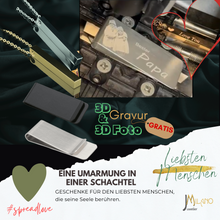 Lade das Bild in den Galerie-Viewer, Edelstahl Geldklammer vergoldet / stahl-matt / schwarz-matt + (kostenlose) Gravur