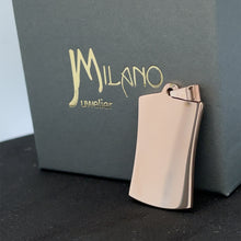 Lade das Bild in den Galerie-Viewer, Kostenlose 3D Gravur (Foto)+ Anhänger | Personalisierte Quadratischer Edelstahl-Anhänger in Roségold, glänzend