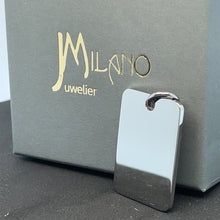 Lade das Bild in den Galerie-Viewer, Kostenlose 3D Gravur+ Anhänger | Personalisierte Edelstahl-Anhänger in Stahl, quadratisch, glänzend